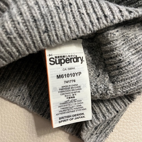 NWT - Superdry Men’s Wool Blended Ribbed Knit Sweater - Size XL - Picture 12 of 14